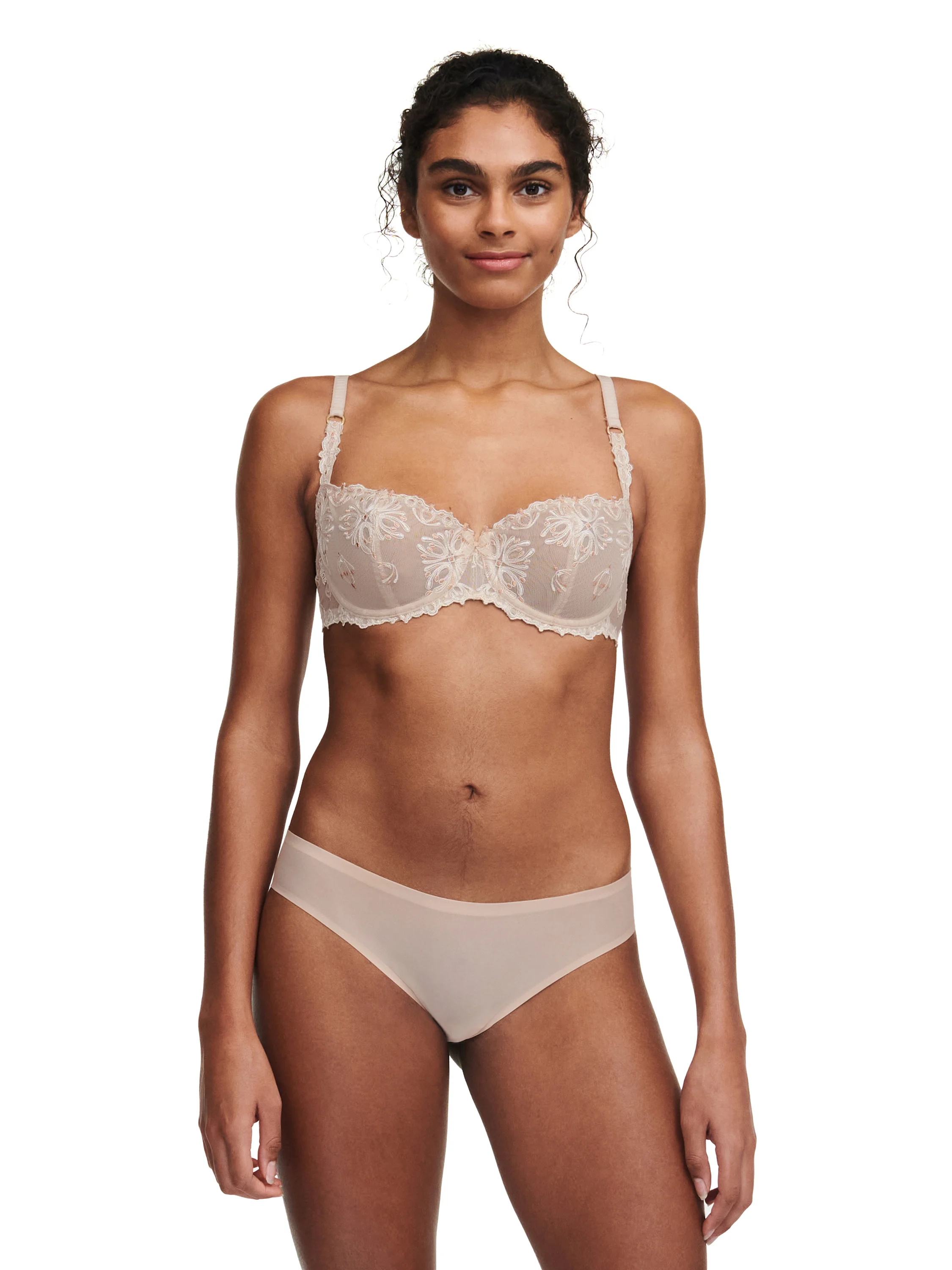 CHAMPS ELYSEES - Soutien-gorge corbeille broderie italienne | Beige