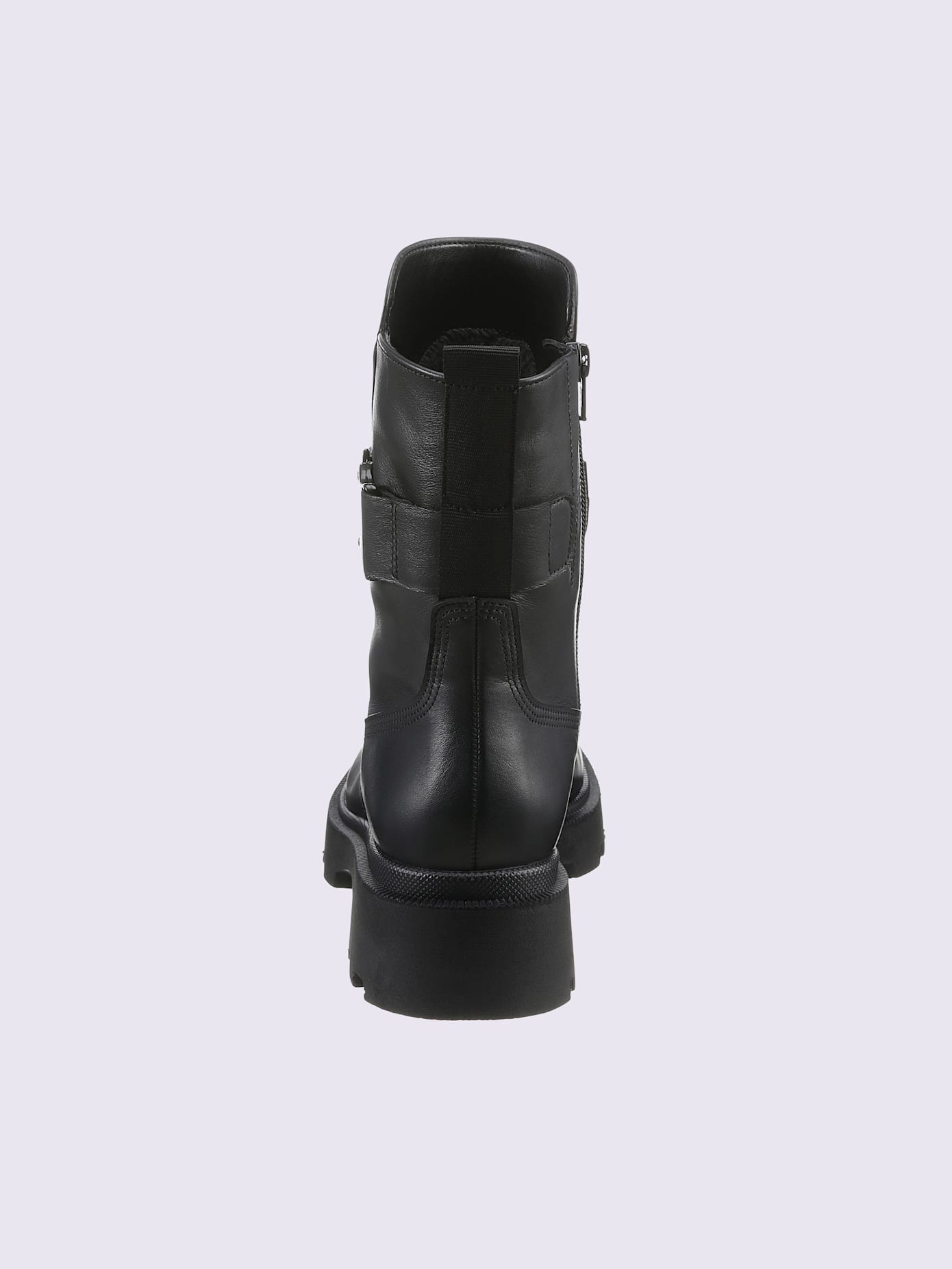 Bottines en cuir nappa de veau et cuir velours de veau
