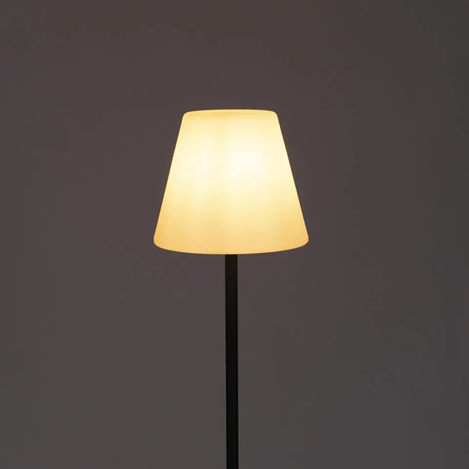 Qazqa staande buitenlampen virginia fl zwart e27