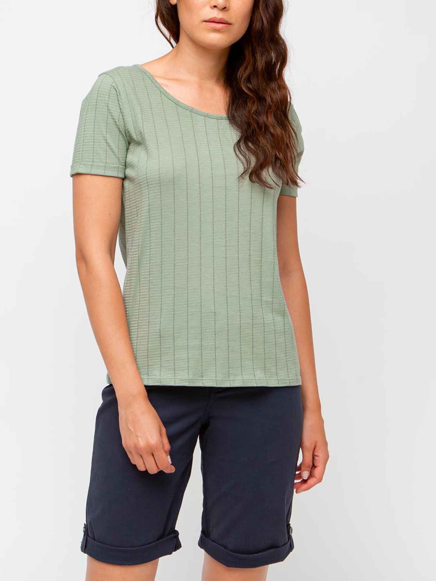 Tee-Shirt Femme Coton Fin Kaki