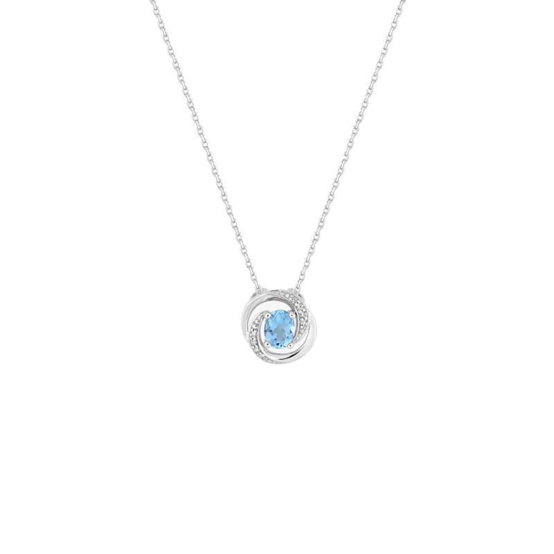 Collier Femme - topaze - Or 18 Carats - Longueur : 42 cm