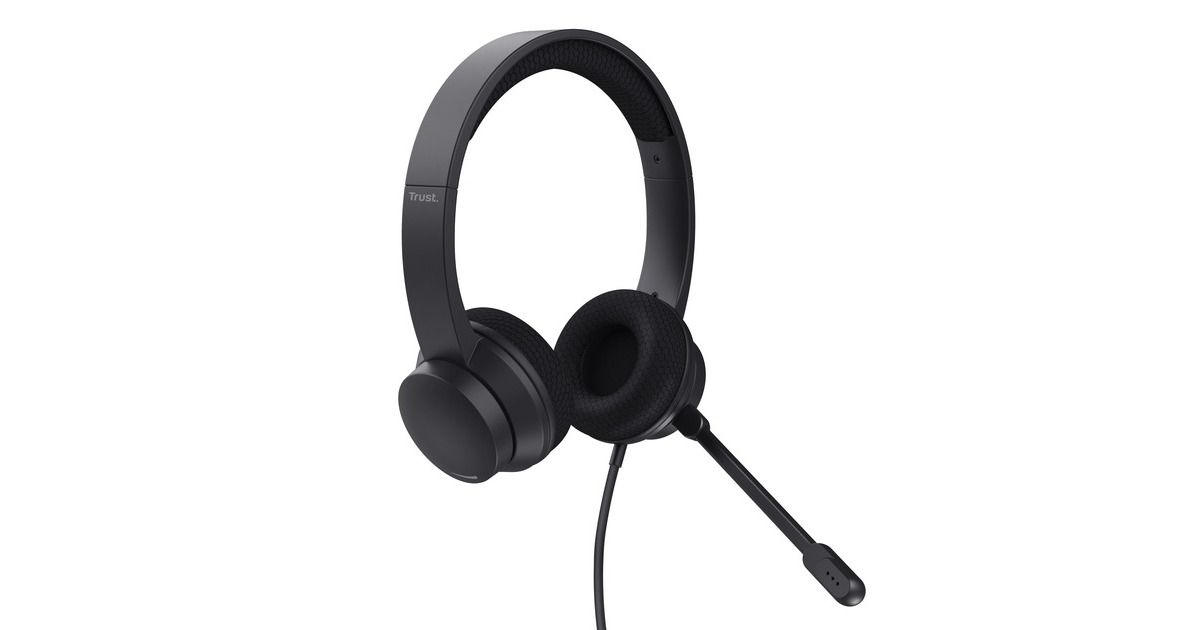 TrustAyda USB-ENC PC Headset on-ear   (Zwart)