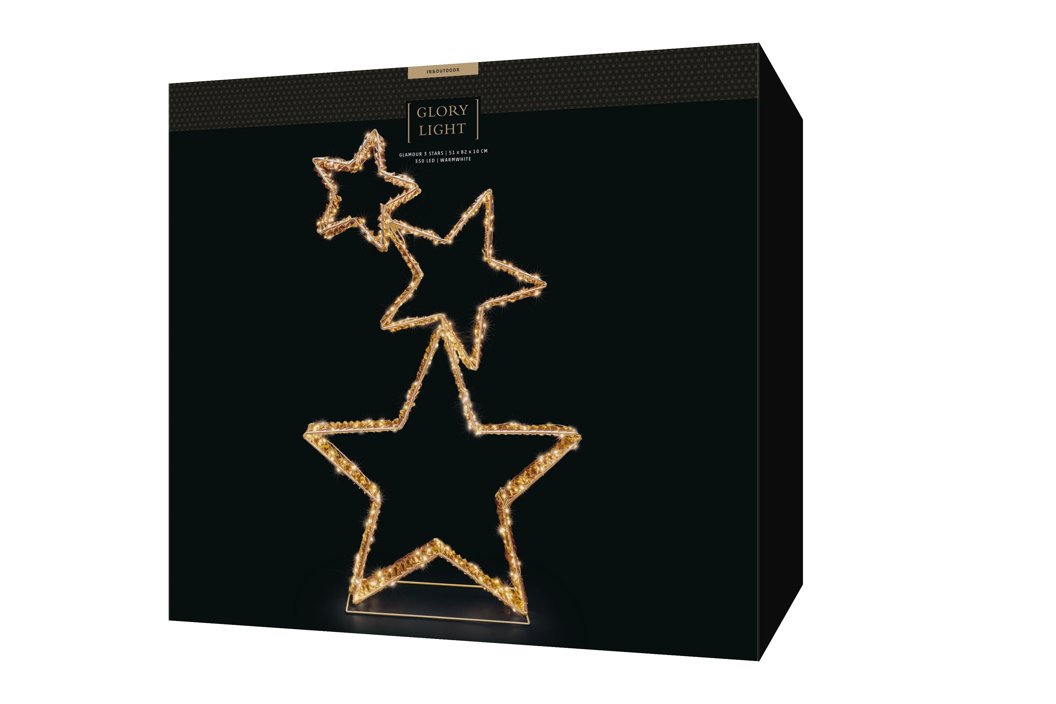 GLAMOUR STARS LED Licht - Transparent / B: 11.0 cm x H: 47.0 cm