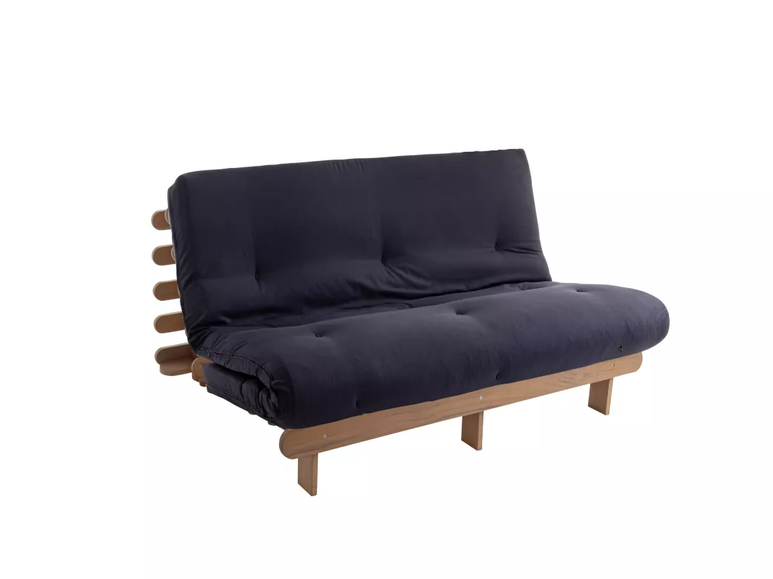 Matelas futon coeur en mousse à mémoire de forme, anthracite 90x200