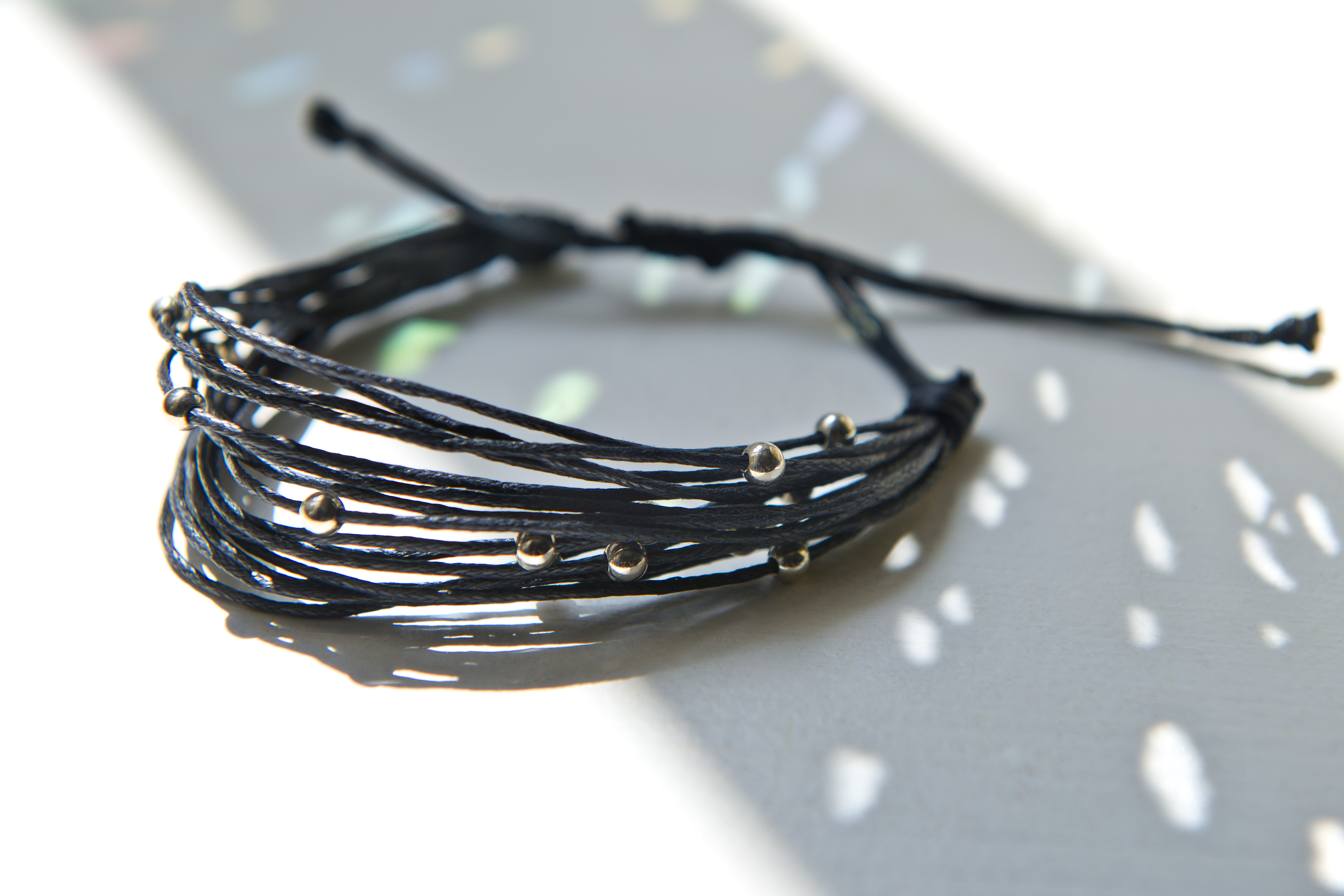 Armband 'Silver Ball' , schwarz günstig bestellen