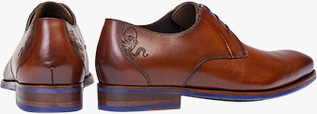 FLORIS VAN BOMMEL cognac floris van bommel nette schoenen sfm-30469