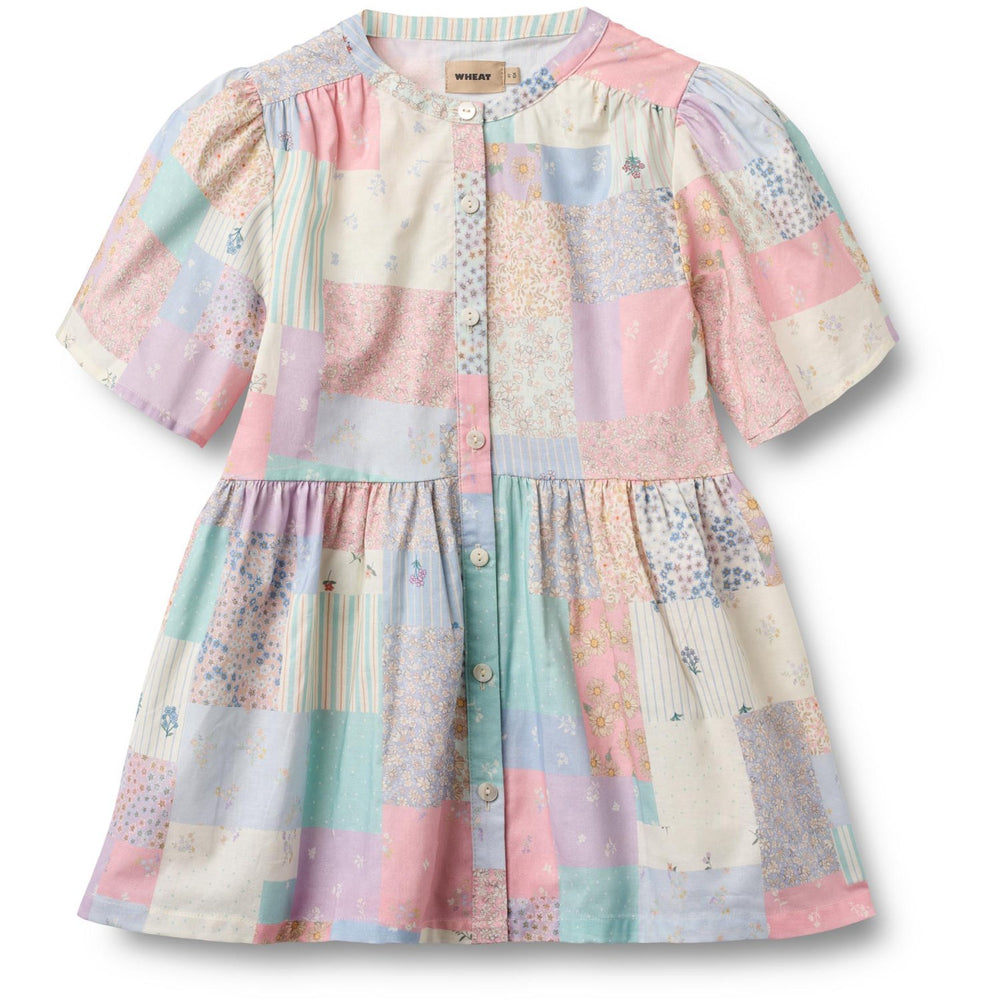 Køb Wheat Patchwork Flowers Kjole S/S Annabell