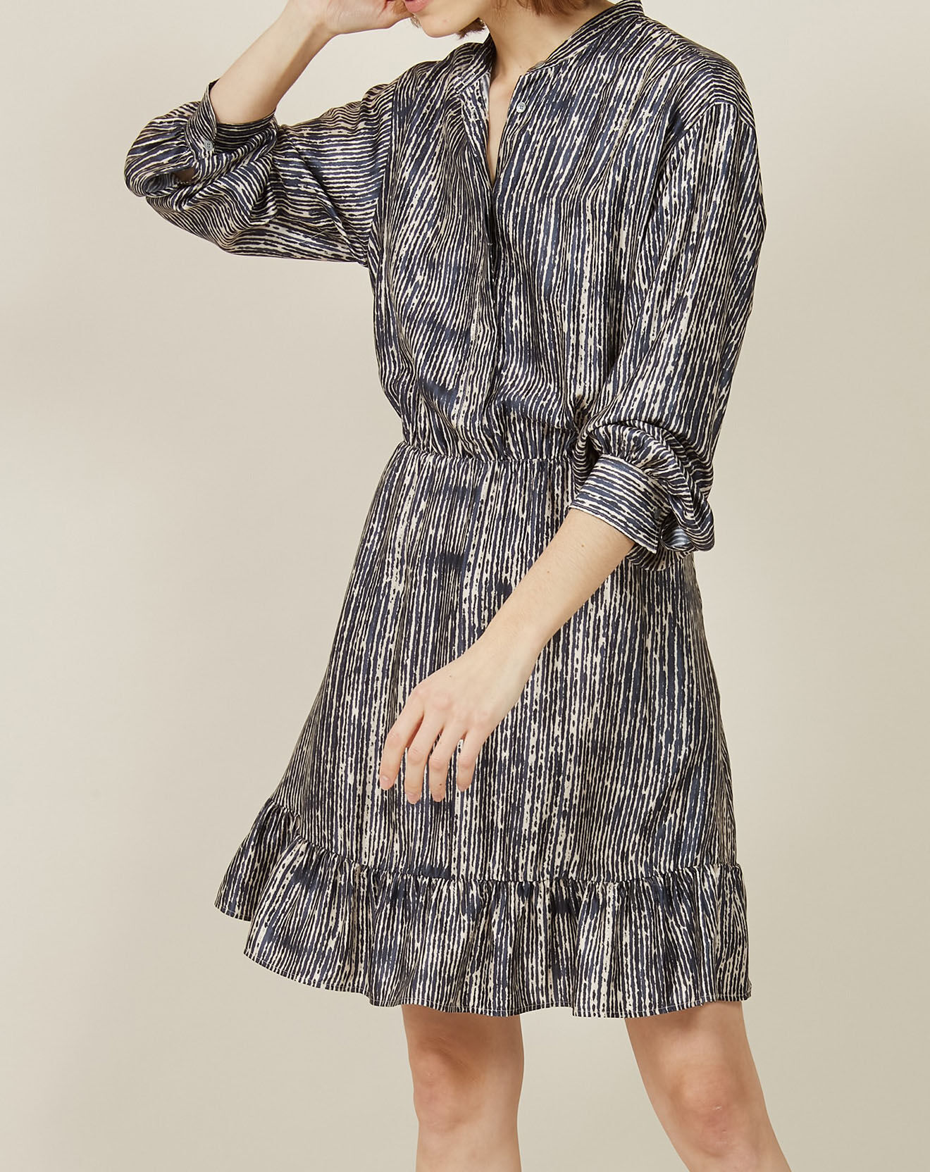 Hartford Robe en Soie mélangée Reseda bleue