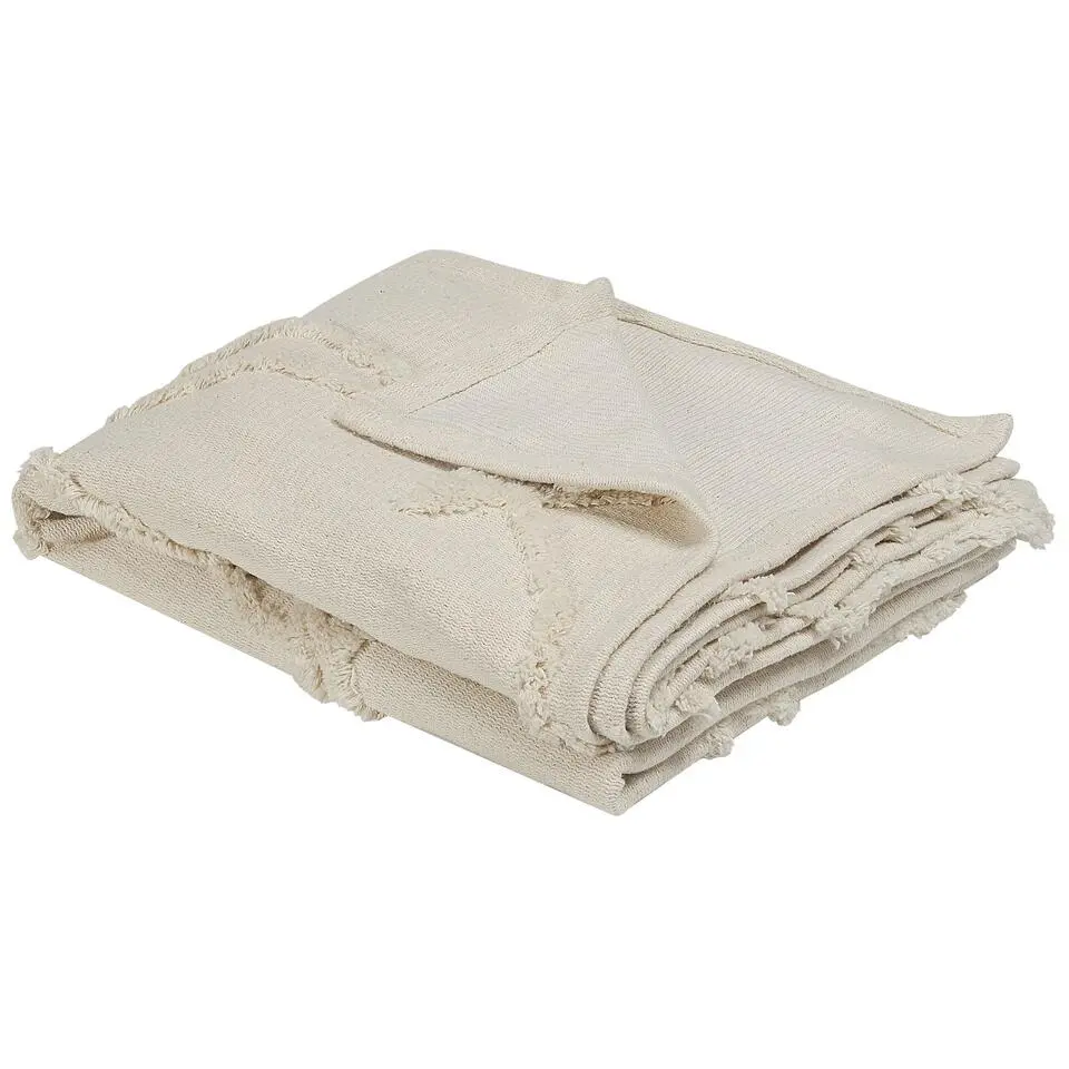 ACACIA - Plaid - Beige - 130 x 160 cm - Katoen
