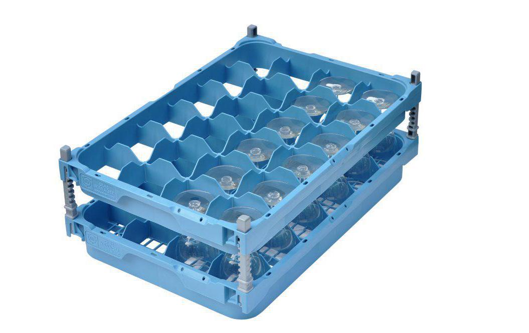 Glasmanager Set 24 Fächer Blau zu RAKO 3-201Manager-Set für Glas Ø 68-80 mm