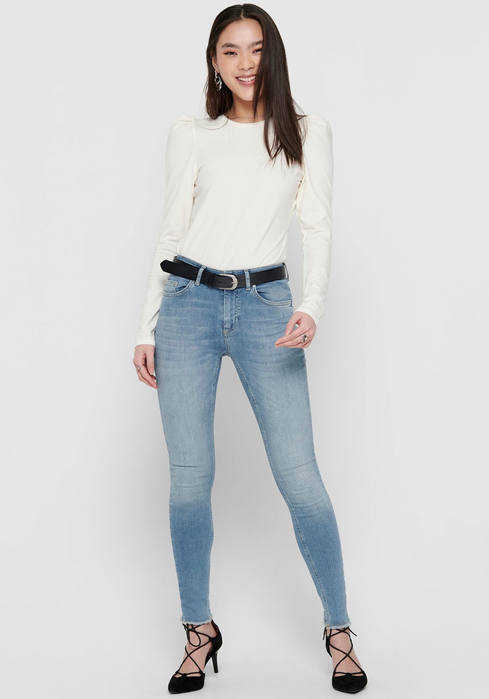 ONLY Ankle-Jeans »ONLBLUSH MID SK AK RAW REA1467«