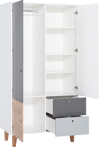 Chambre CONCEPT lit 60x120+commode+armoire Bleu - VOX