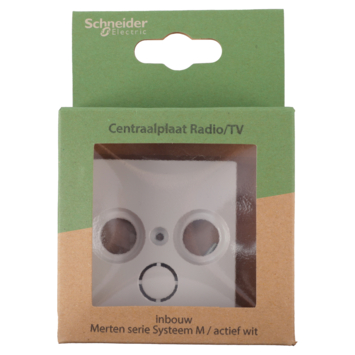 Schneider Merten System-M Centraalplaat Radio/TV Actief Wit