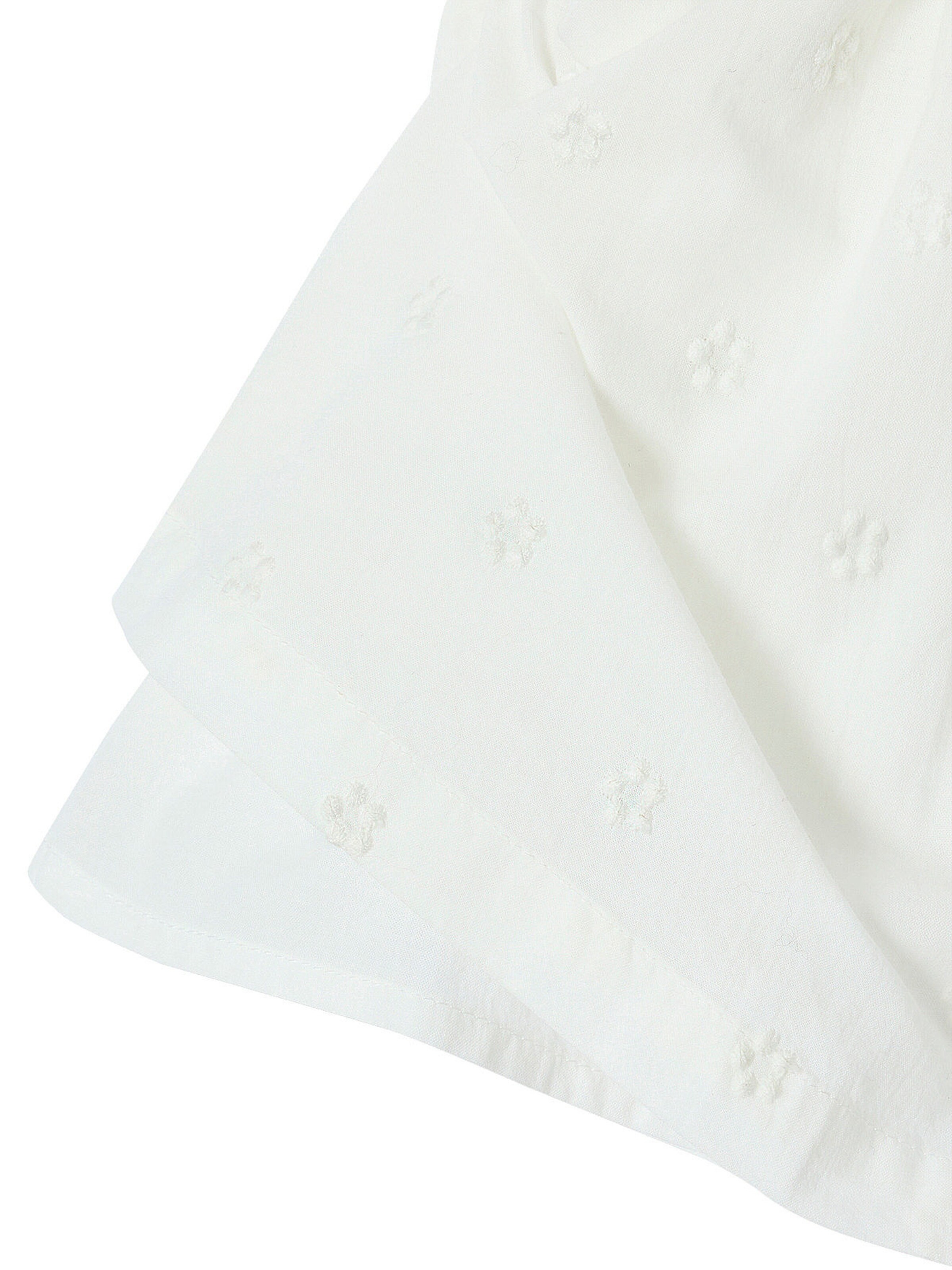 Vertbaudet Mädchen Baby-Set: Kleid mit Lochstickerei, Shorts & Haarband wollweiß