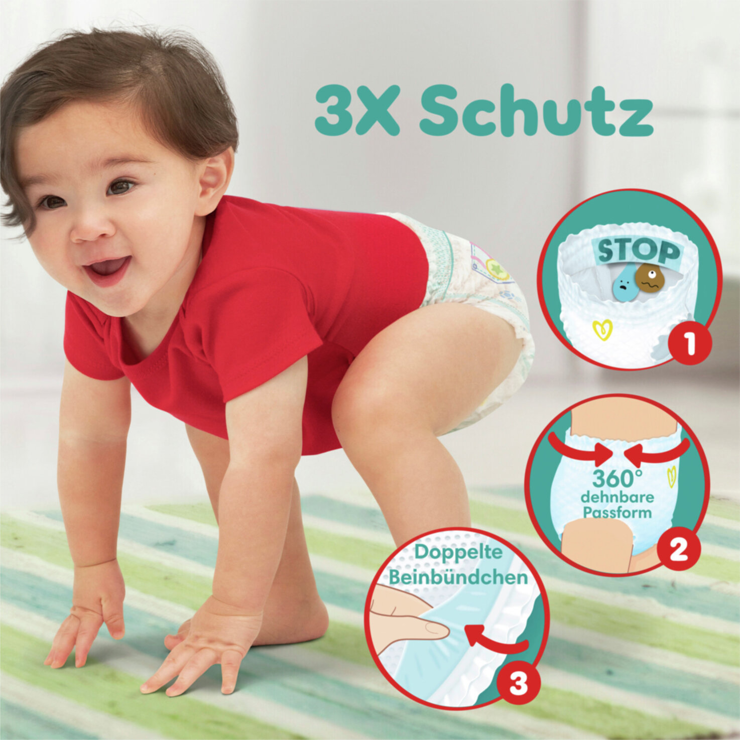 Pampers Baby-dry Pants Grösse 3 Midi, 6-11kg, 192 Stück