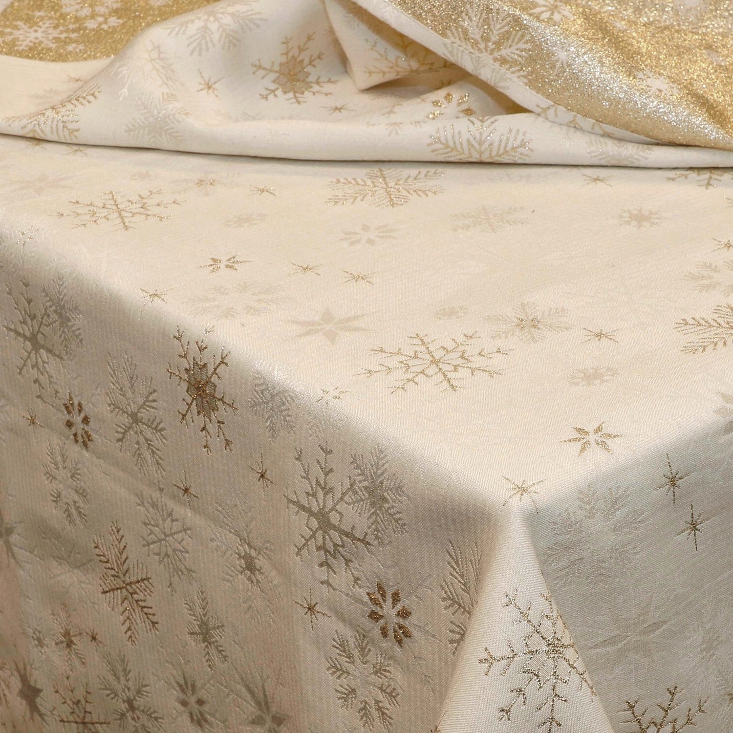 Unique Living tafelkleed Crystal goud 140 x 200 cm