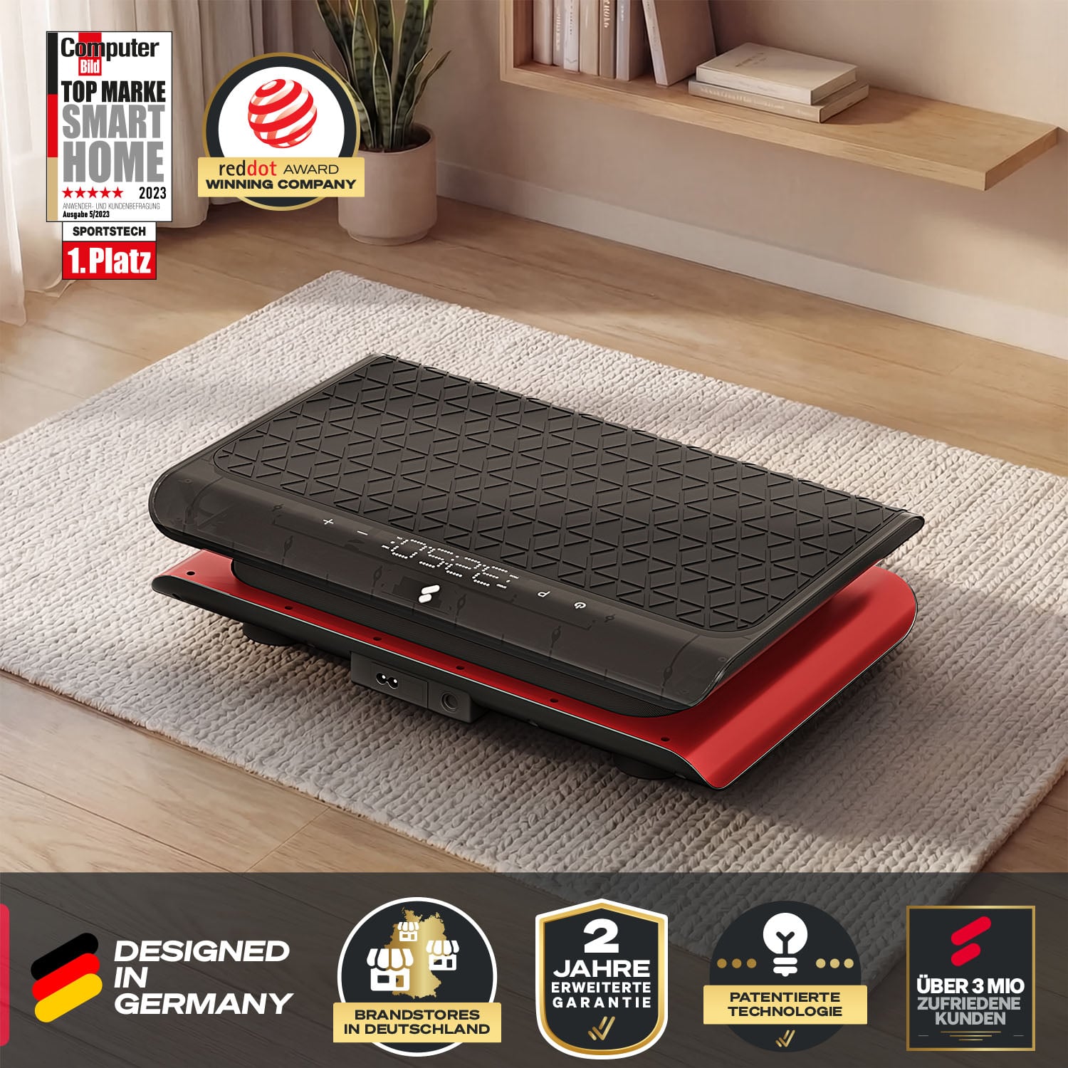 Vibe Lite Vibrationsplatte Rot
