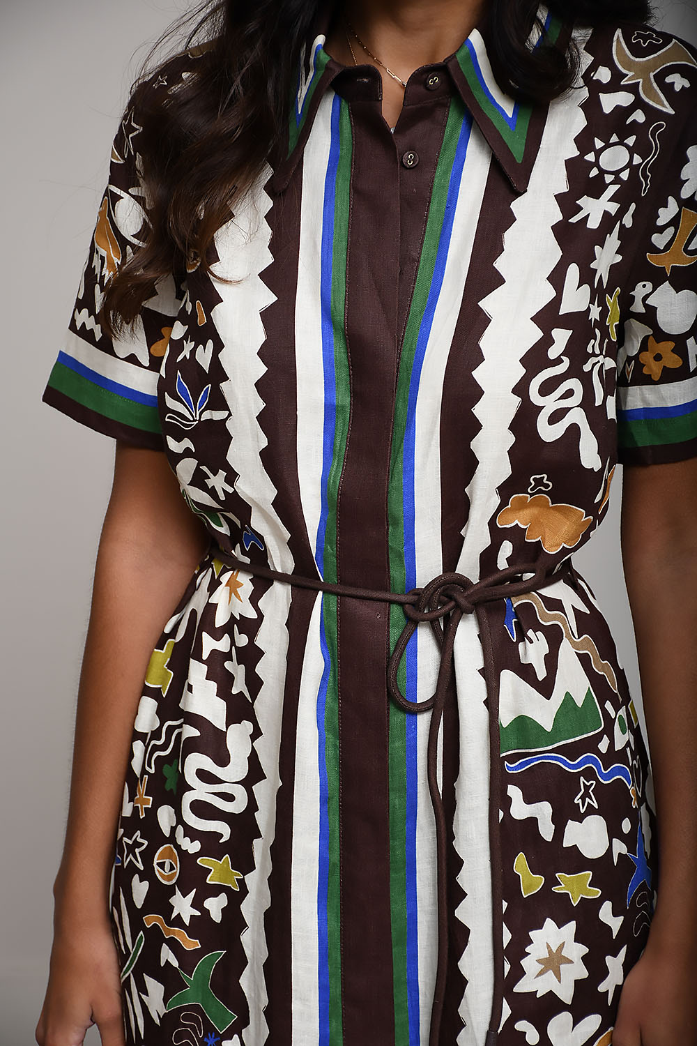 Maroc linen shirtdress