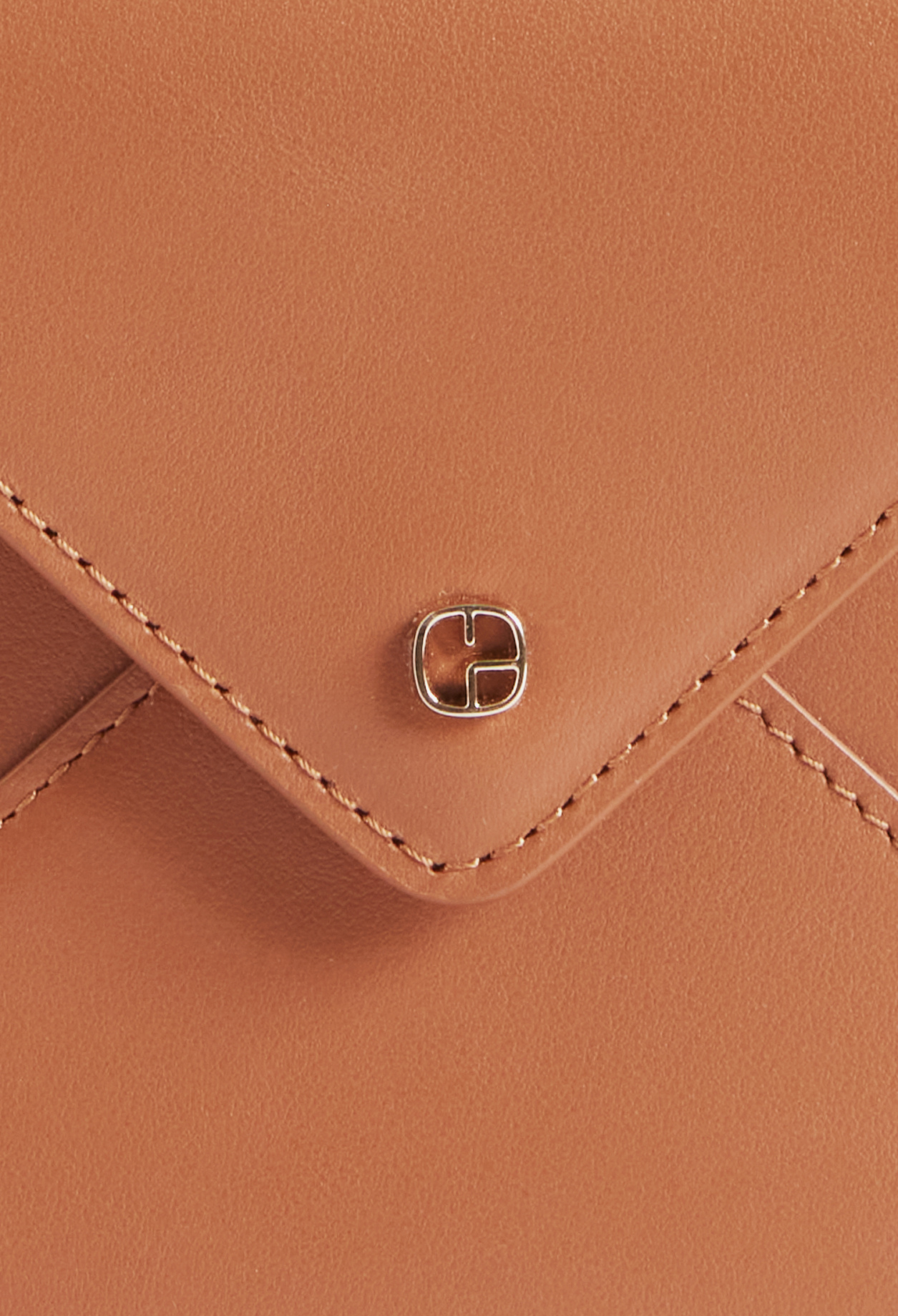 Pochette enveloppe cuir camel