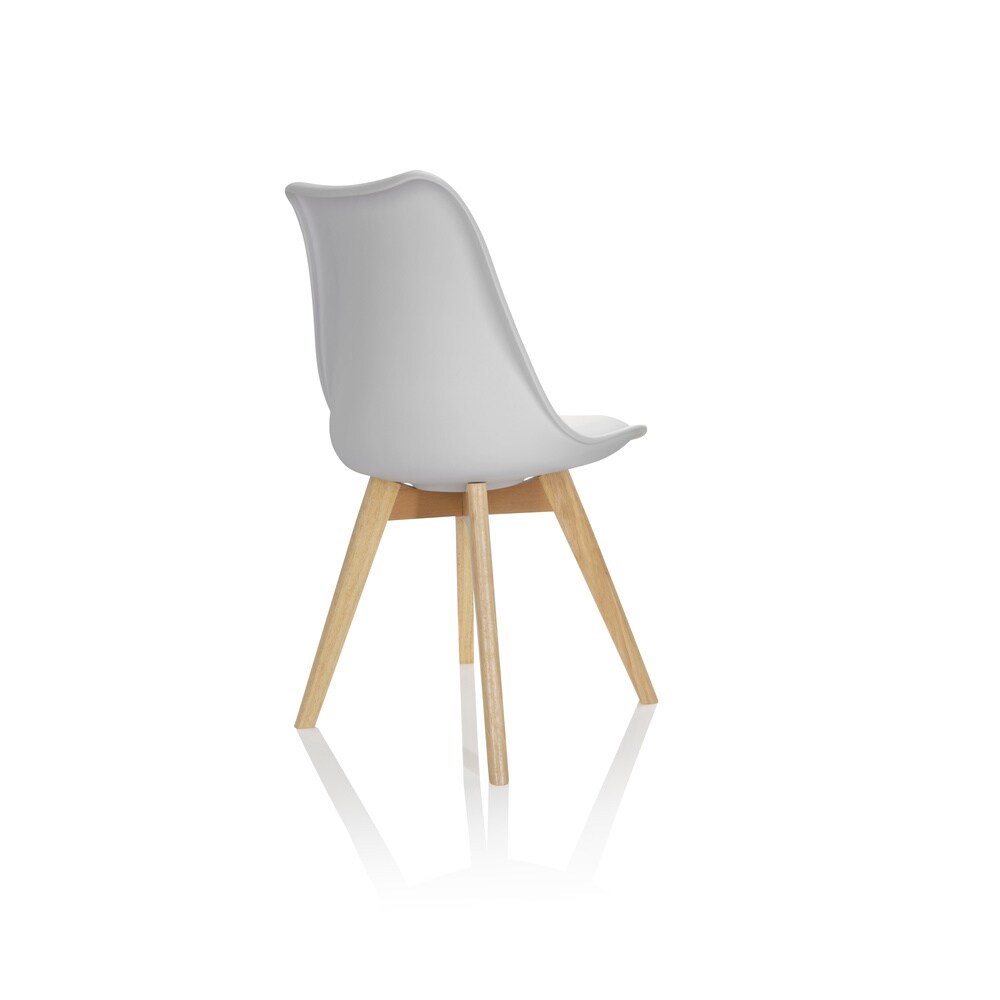Schalenstuhl 4er Pack SCANDI Kunststoff ohne Armlehnen hjh OFFICE