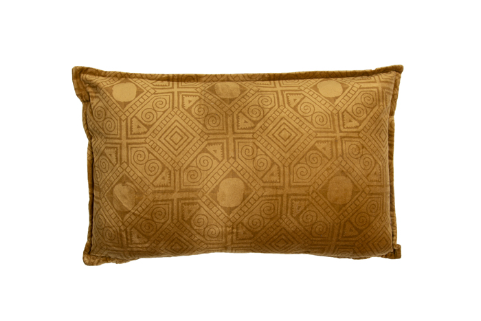 Velvet kussen Donna mustard 50x30