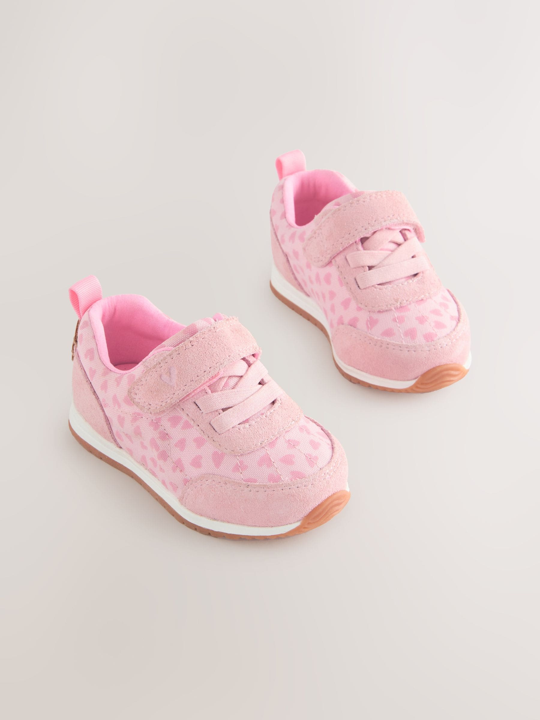 Roze/rood - Eerste loopschoentjes: sneakers