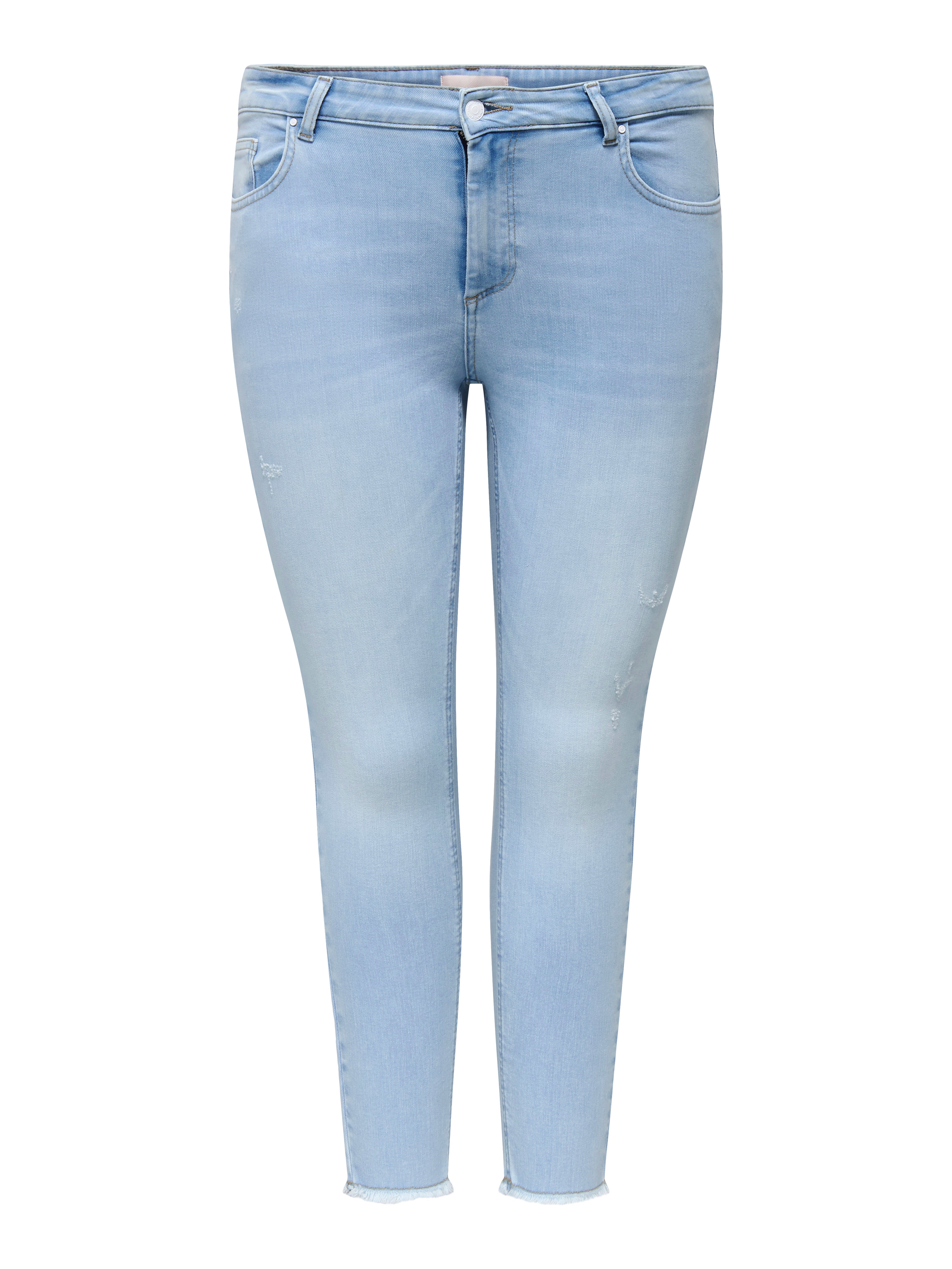 CARWILLY Skinny Fit Jeans Light Blue Bleached Denim