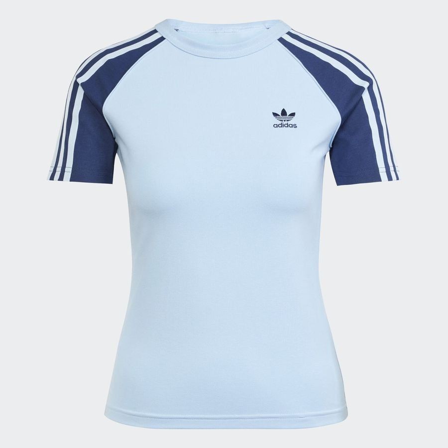 Adidas Original T-shirt slim manches raglan 3 bandes Adicolor