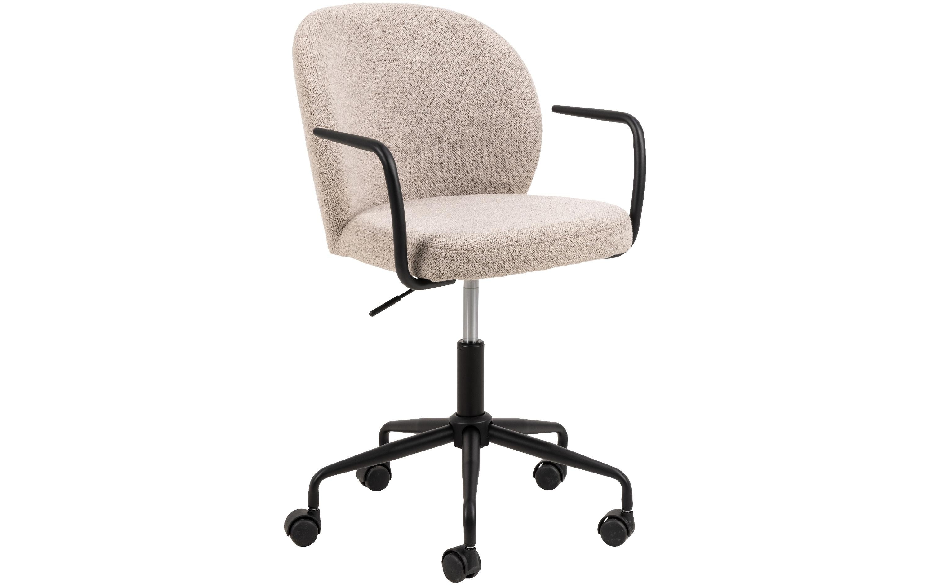 Bürostuhl Patricia, mit Polsterrücken und Armlehnen, Beige<br>Schreibtischstuhl