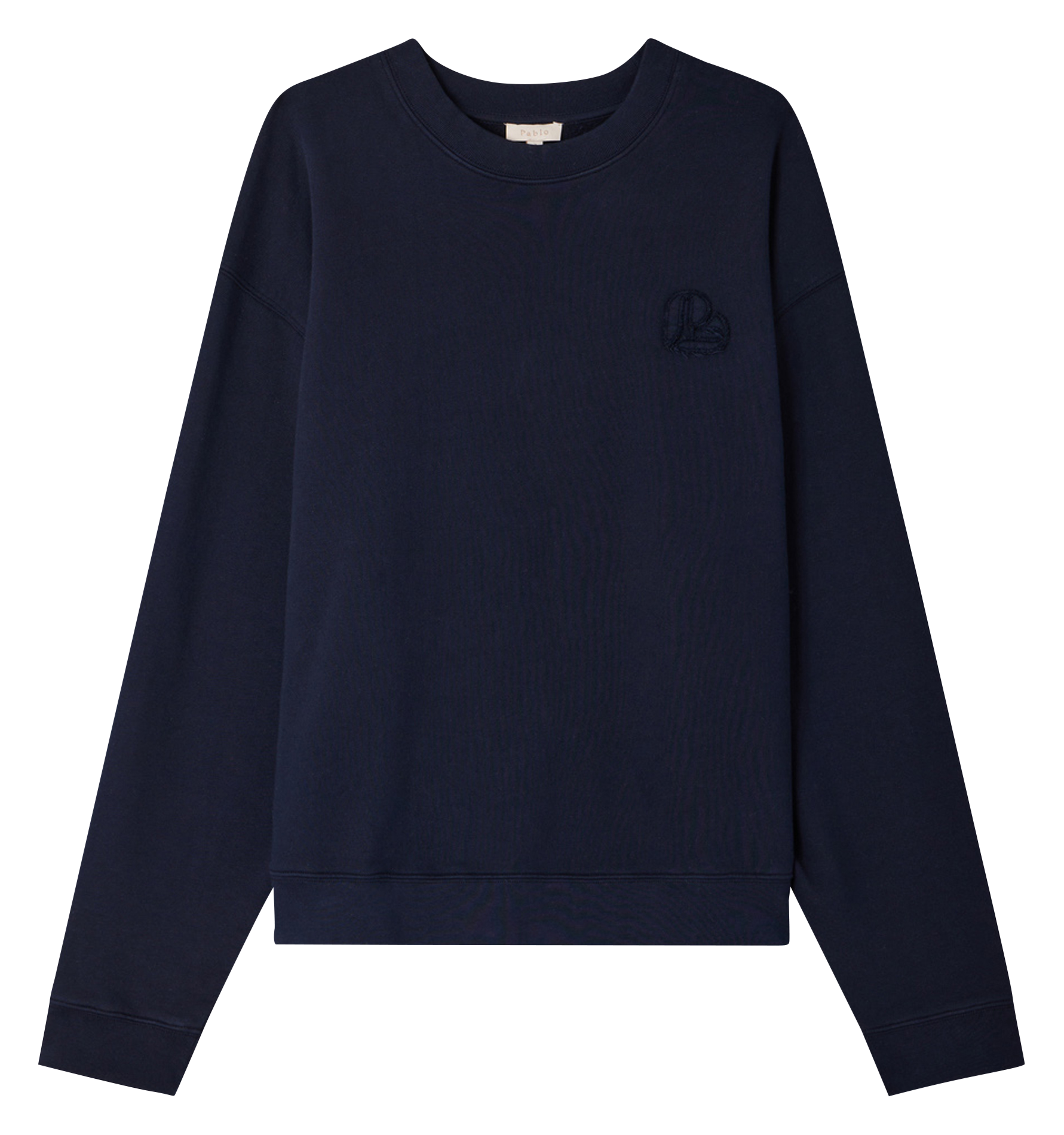 ABIGAELLE - Sweat col rond en coton | Bleu