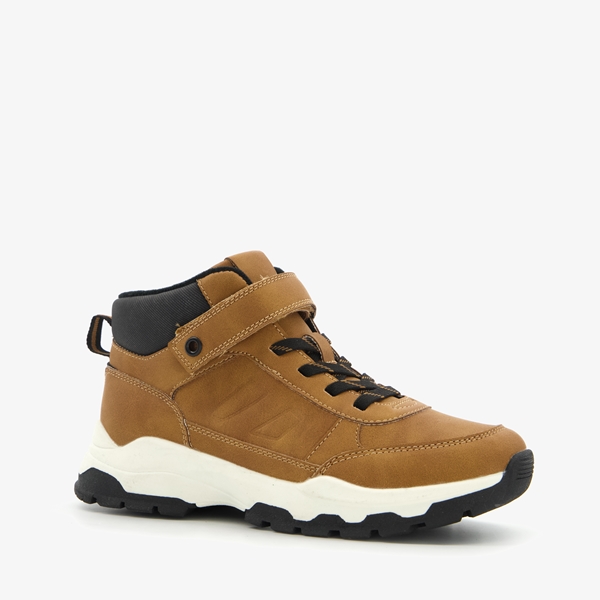 Blue Box hoge jongens sneakers bruin/zwart