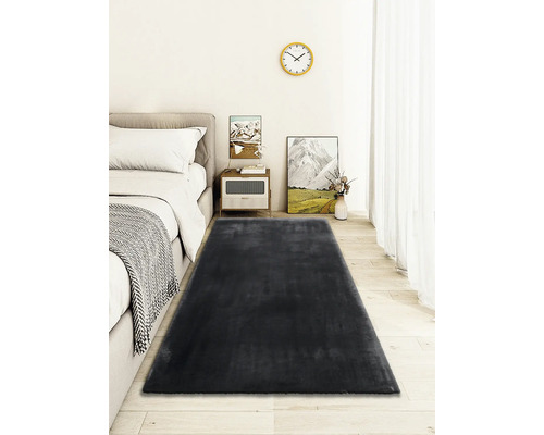 Romance zwart vloerkleed 80x150 cm