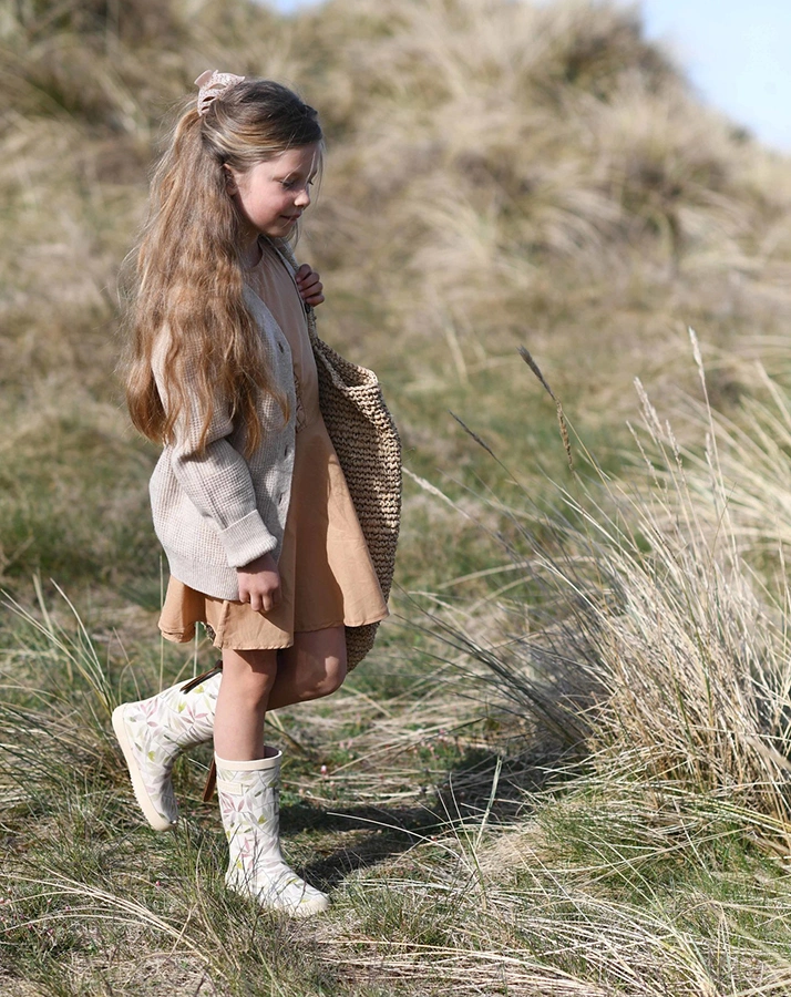 Gummistiefel FASHION in beige leaves