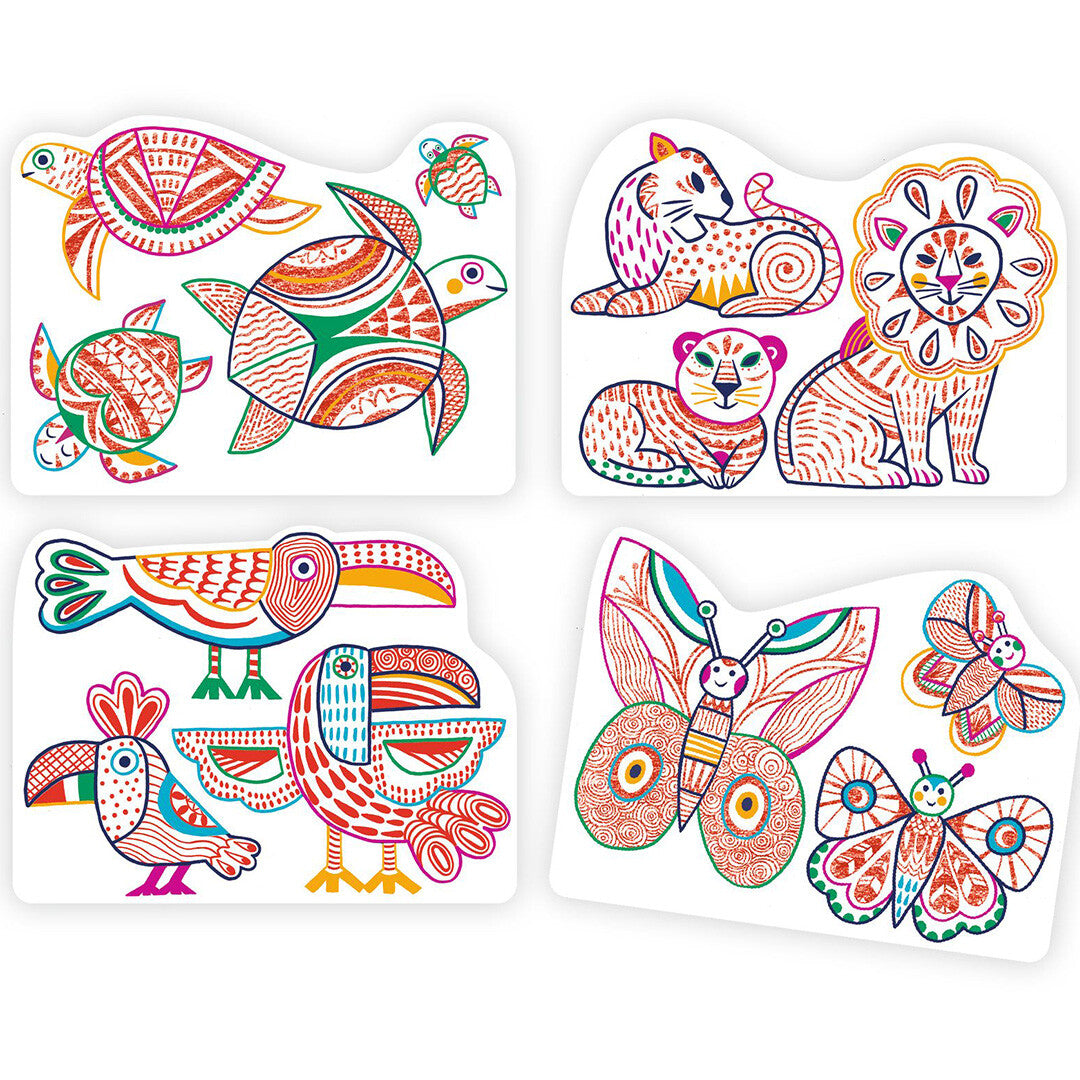 Djeco magische kleurplaten - wilde families