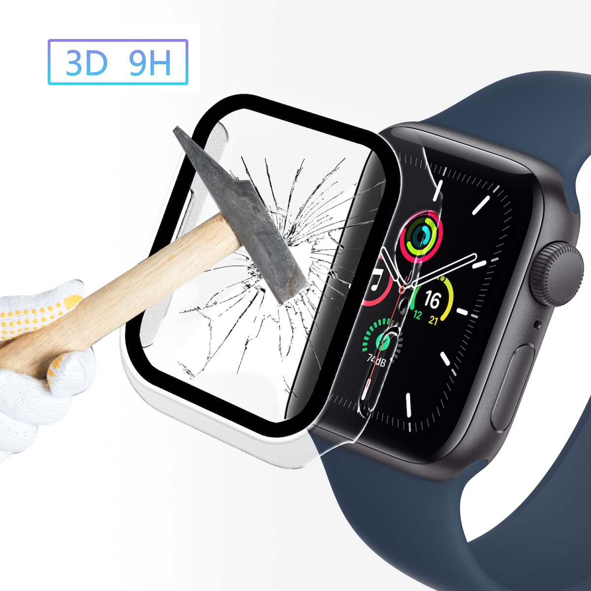 Smart klokkedeksel med skjermbeskytter Gjennomsiktig 45 mm Apple Watch 7/8