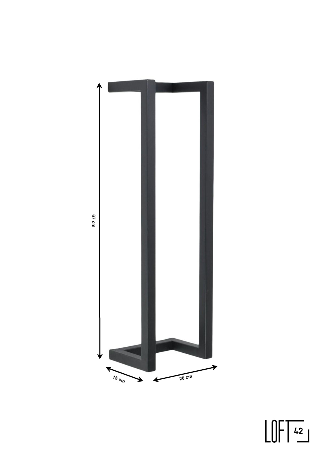 LOFT42 Firm Wandhanddoekenhouder Small - Zwart - Metaal
