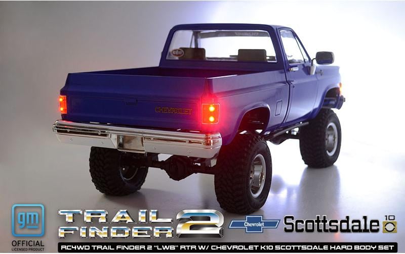 Scale Crawler Trail Finder 2 LWB Chevy K10 Blau, RTR, 1:10<br>Scale Chevrolet K10 Scottsdale Pick-up Off-Road Modell
