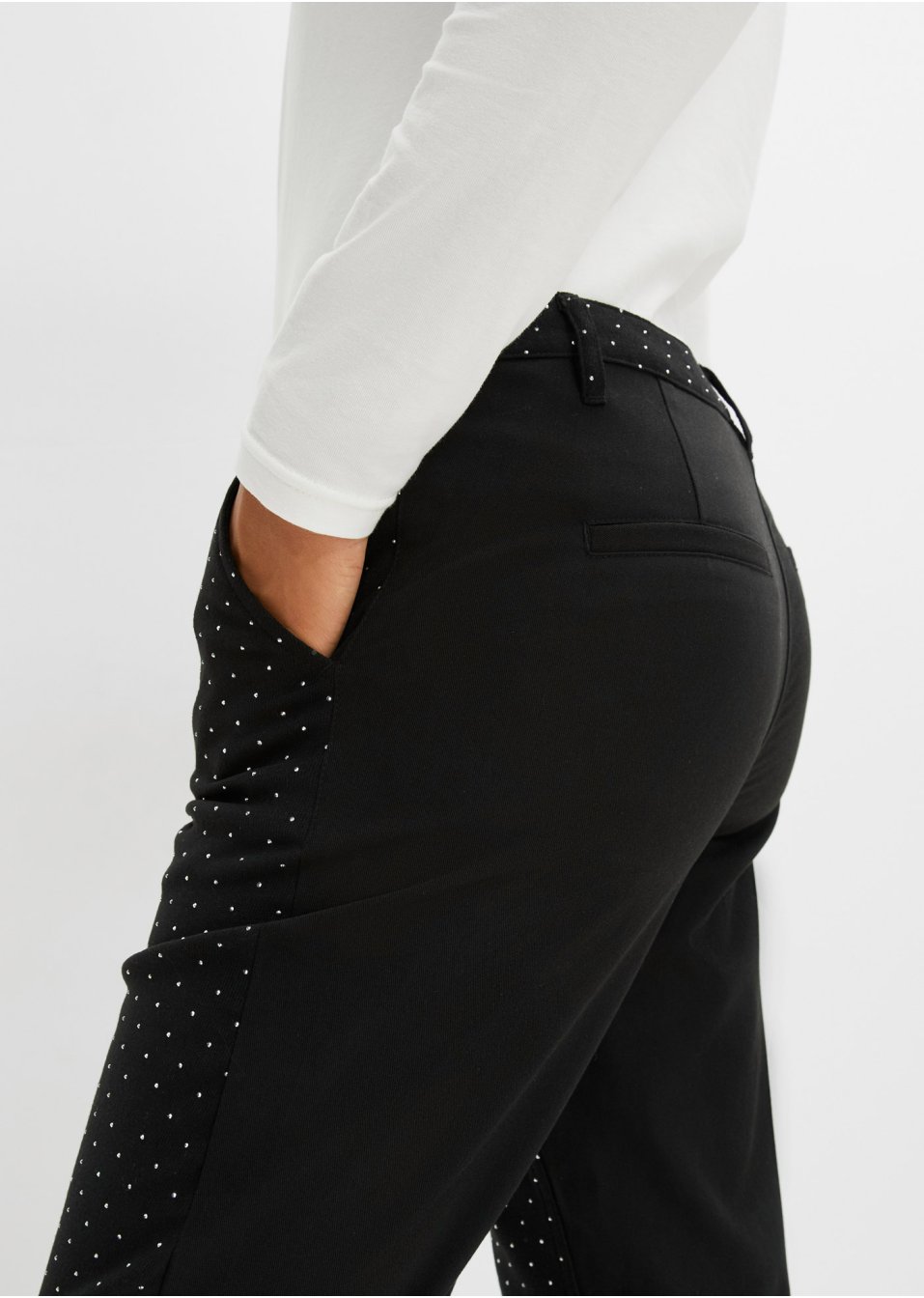 Pantalon avec application en strass