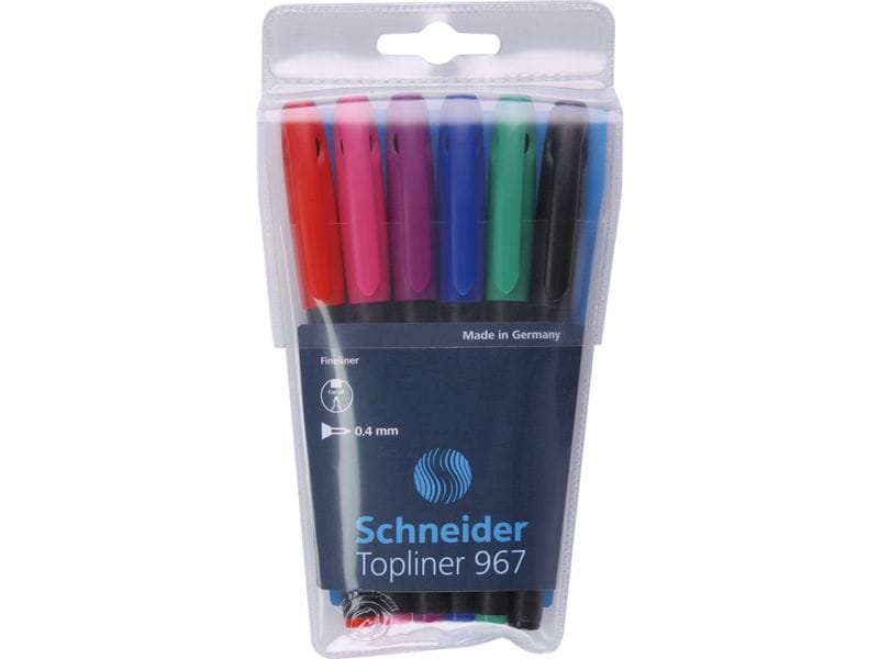 Schneider Fineliner 967 E-6 Fineliner mit metallgefasster Schreibspitze