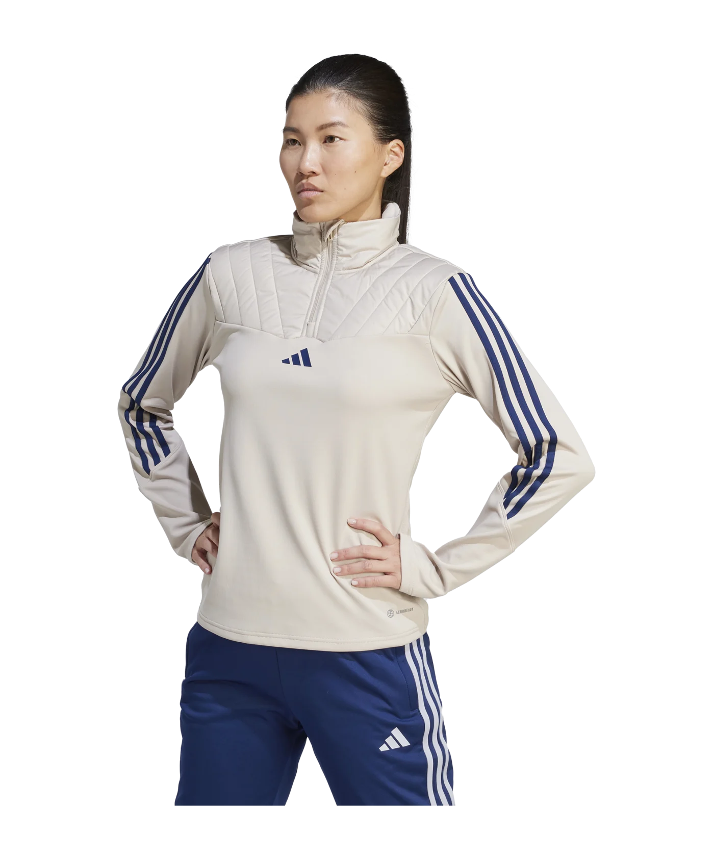 adidas Tiro 23 Club Trainingstop Winter Damen Beige Blau