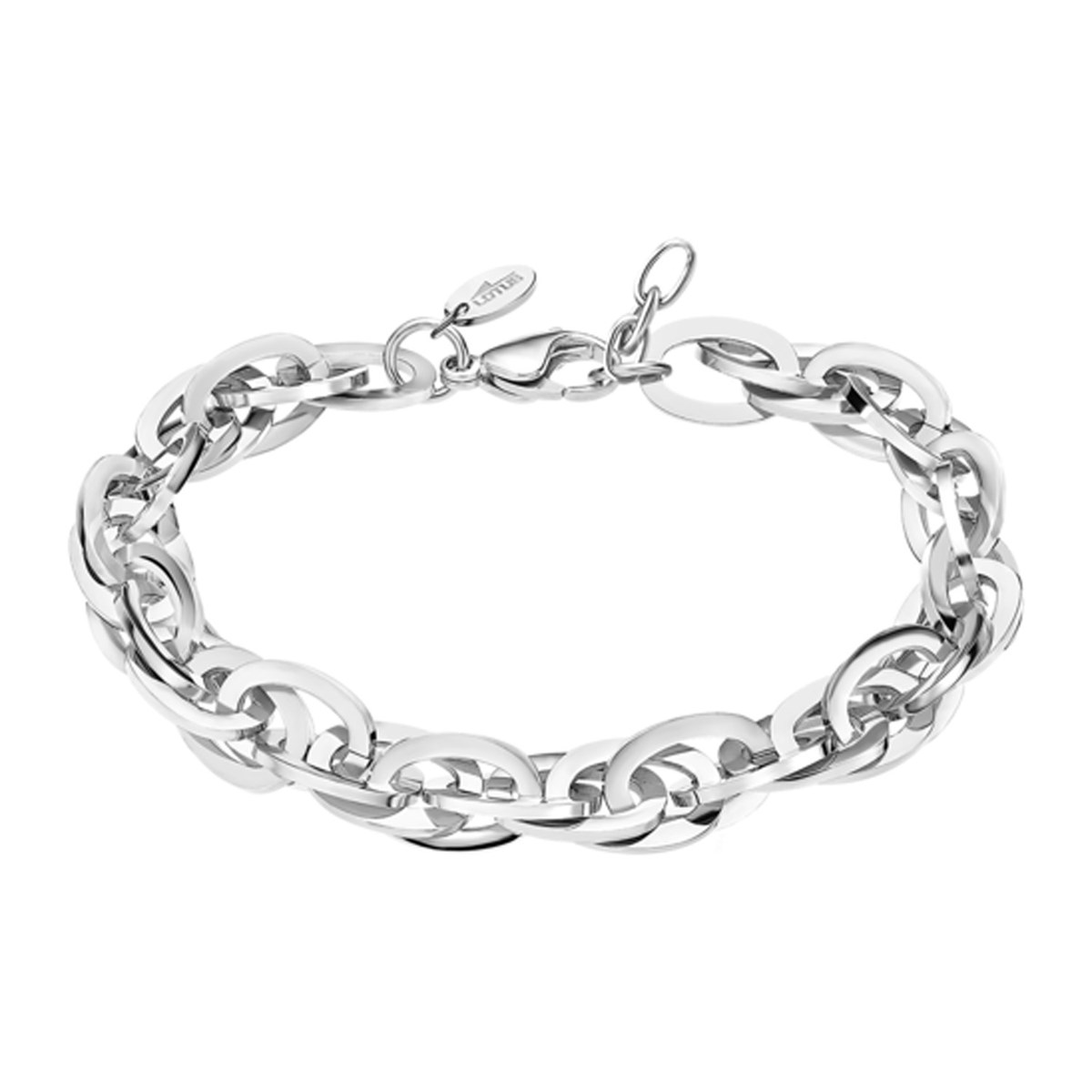 Bracelet Lotus Style mailles entrelacées acier