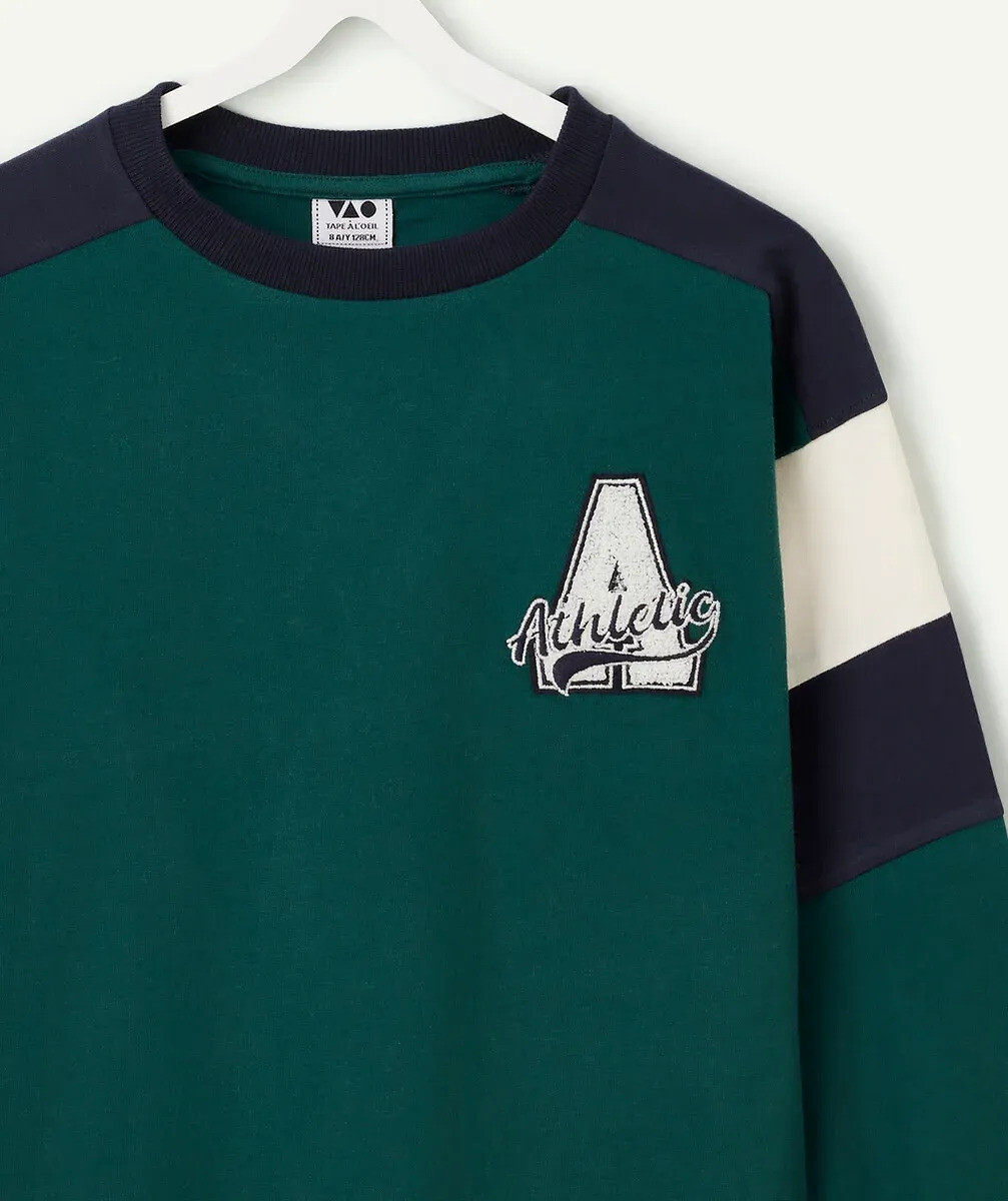 TAPE A L'OEIL<br>Camiseta de manga comprida colorblock, algodão orgânico
