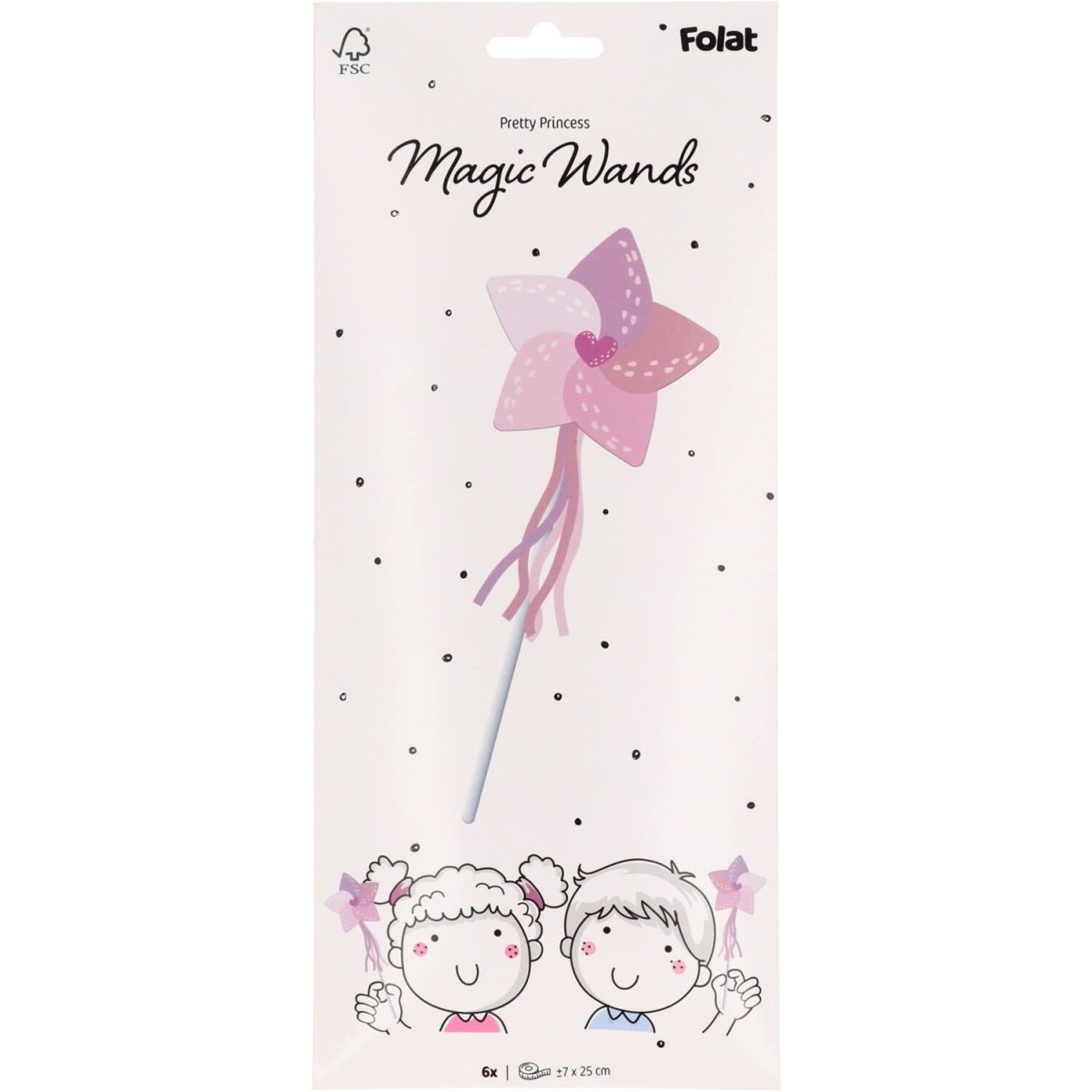Roze Toverstaf 26cm 6st