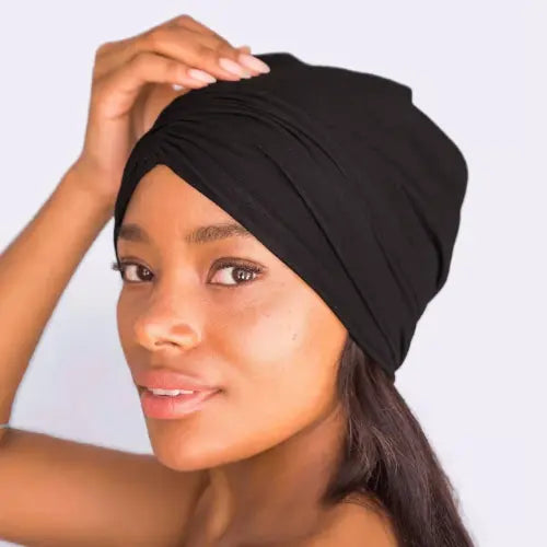 Sleep Beanie With Satin Lining Black