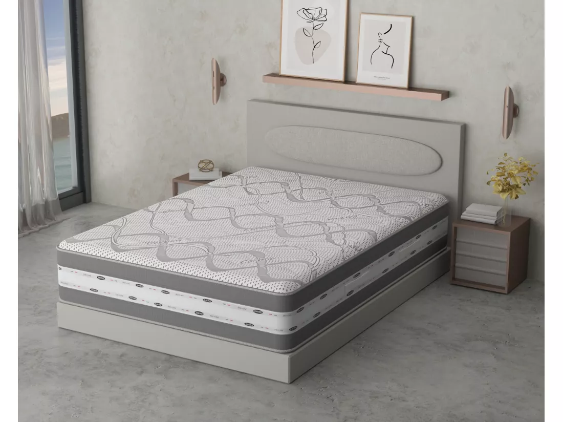 Matelas Memory Foam Wind Essential, Housse Carbon Amovible 90x190x25