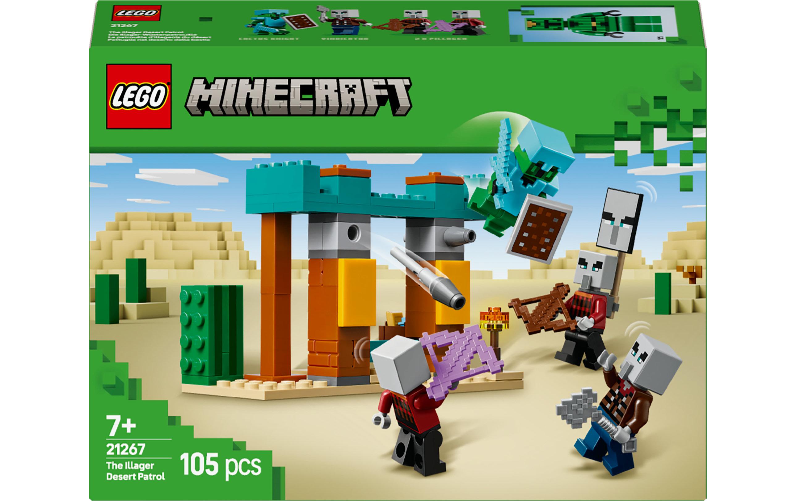 Minecraft Die Illager-Wüstenpatrouille 21267Kleiner Aussenposten, riesiger Actionspass