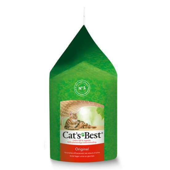 Litière végétale agglomérante pour chat Cat's Best OkoPlus - 4,3 kg