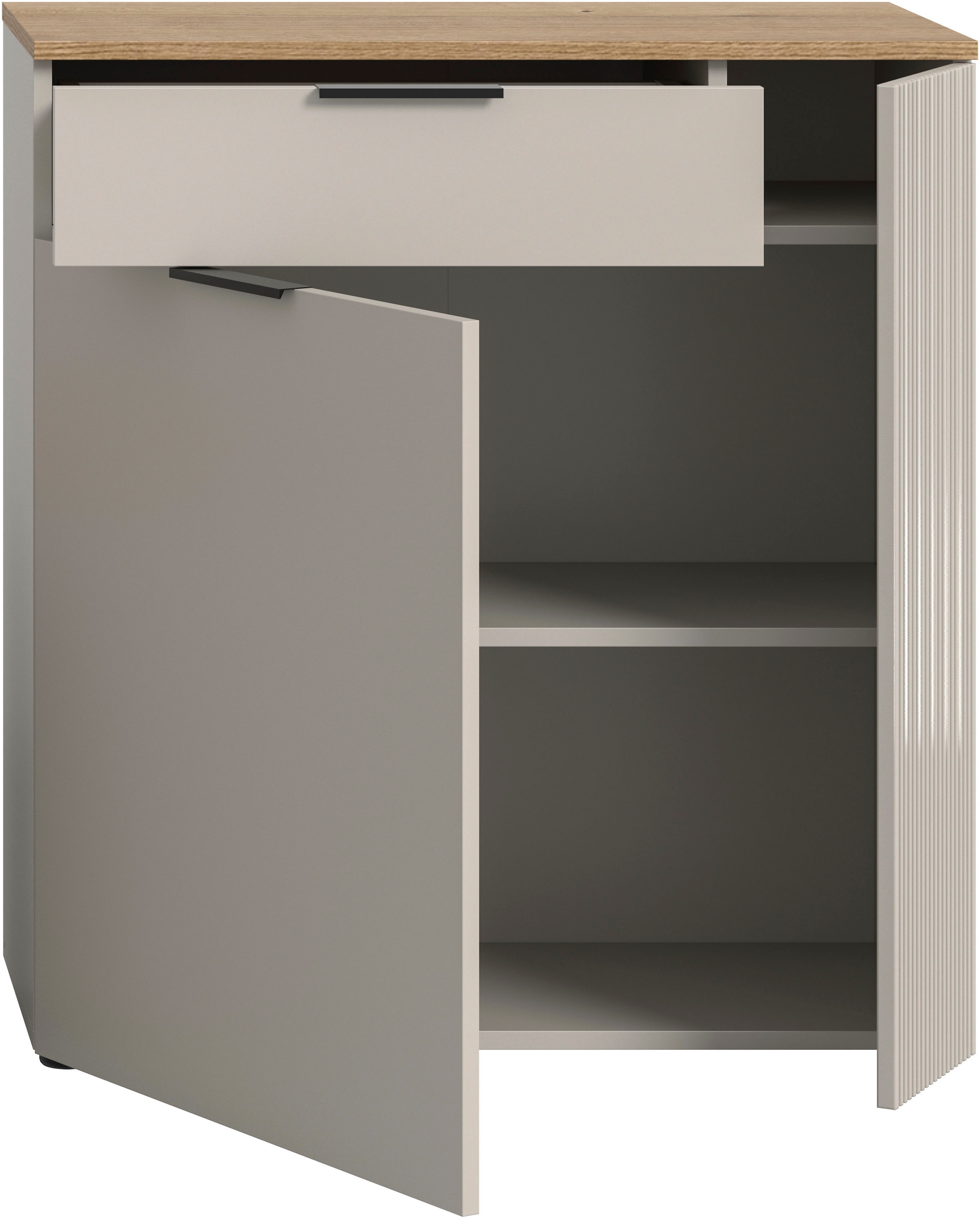 INOSIGN Garderobenschrank »EDIL, Höhe 88cm, 2 Türen, 1 Schubkasten, 3 Fächer« moderne Farbkombination, Platz für ca. 6 Paar Schuhe,  Kommode, Schuhschrank, Schuhkommode, Sideboard, Anrichte
