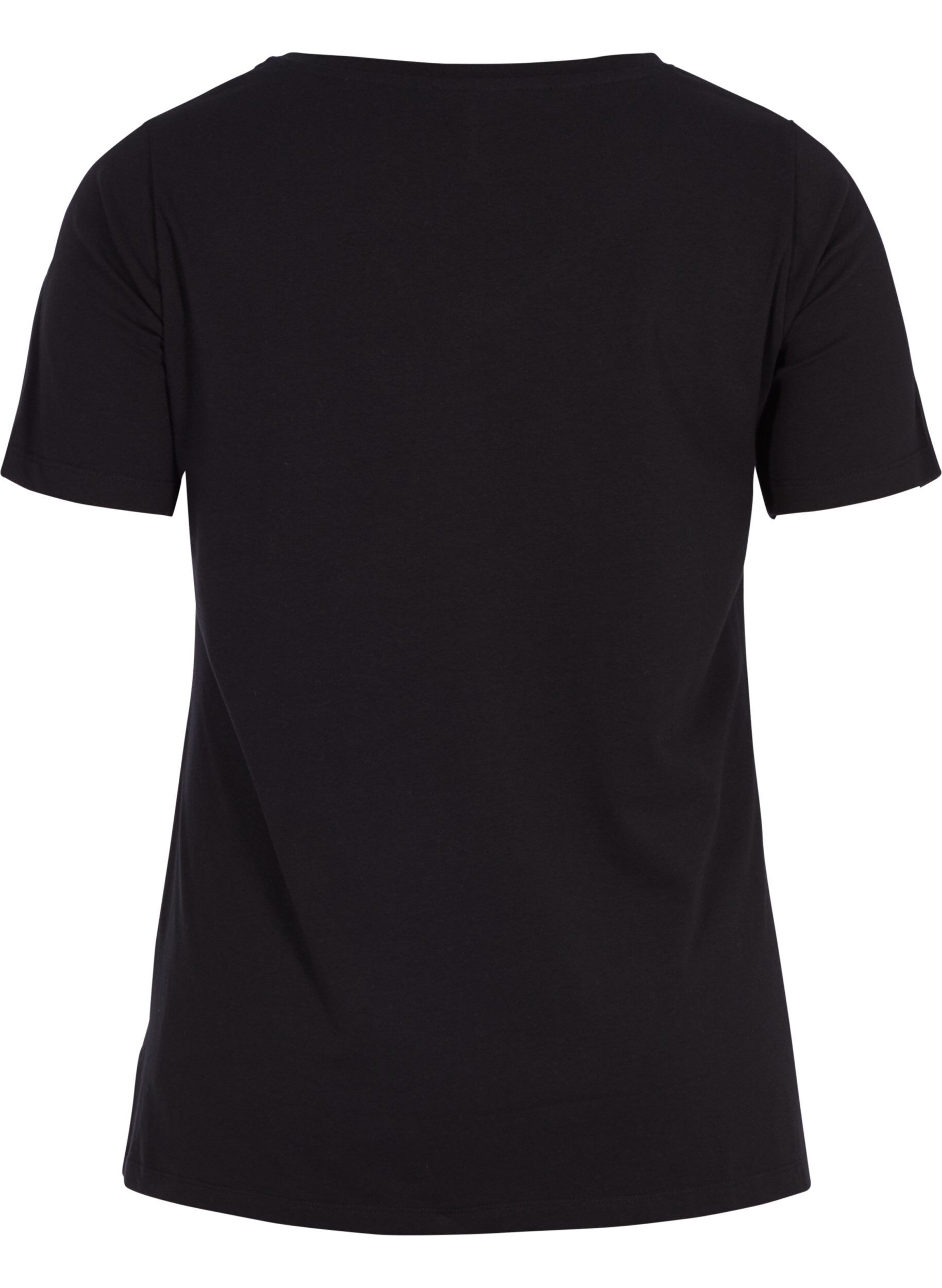 Ensfarvet basis t-shirt i bomuld