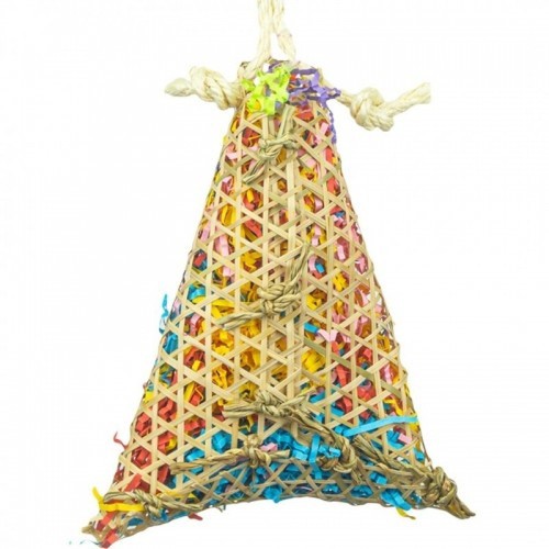 Brinquedo de bolsa para papagaios, amarelo